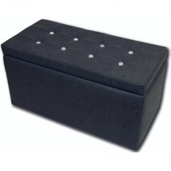 Pouf gris Dmora avec rangement Talamo Italia