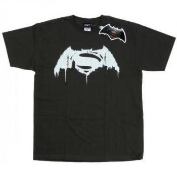 Maglia Batman vs Superman Uomo L Nero