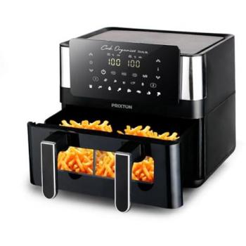 Air‑Fryer PRIXTON Cook Organics 8 L – Séparateur Noir – Eclairage LED Intérieur