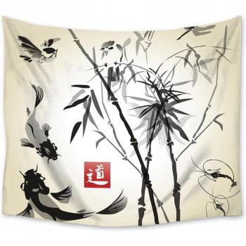 Koi Fish Bamboo Tapestry