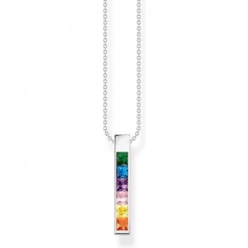 Thomas Sabo KE2113-166-7-L45v Damen-Collier Silber Bunte Steine