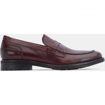 Lottusse Mocasines Hombre Burdeos Banda De Cuero