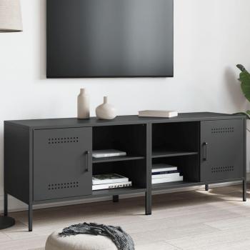 Buffet TV en acier noir de vidaXL 68x39x50,5 cm