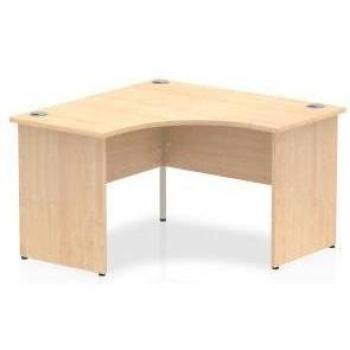 Impulse Corner Office Desk 730h x 1200w x 600/1200d mm Maple Panel End