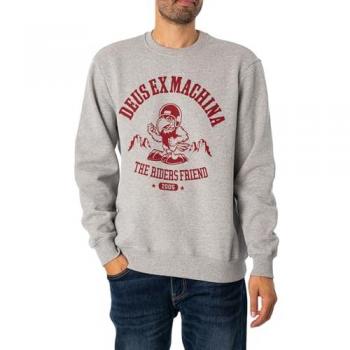 Deus Ex Machina Men's Grey Crew Neck Sweatshirt