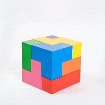 7-Color Crayon Cube for Early Education