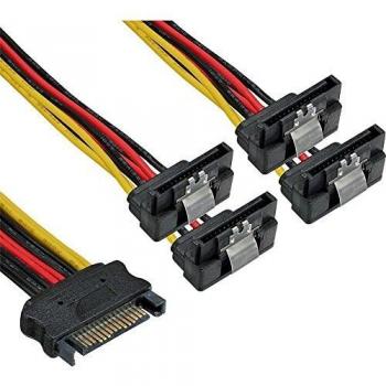 Câble Y-SATA 300 mm – Femelle à 4 mâles pliés
