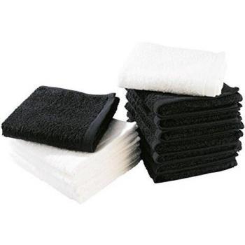 Serviette Bob Tuo noire 45×28 cm, tissu éponge