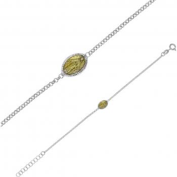 Bracelet Argenté 'Vierge Marie'