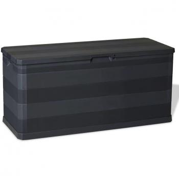 Almacén de Muebles de Jardín Negro 117x45x56 cm