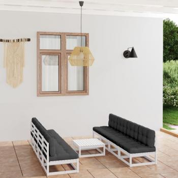 Conjunto de Móveis para Jardim vidaXL 9 pcs com Almofadas