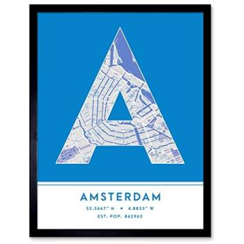 Urban Vibes Canvas: Stylish Amsterdam Letter Art