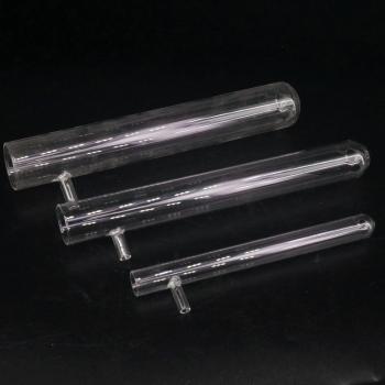 O/Dx Clear Glass Test Filter Tube with Vacuum Side Arm 25x200mm