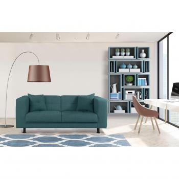 Petrolblaues INOSIGN 2-Sitzer Sofa Bengo, mit Zierkissen
