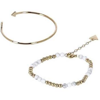 Bague Rigide en Or avec Billes Noires – Guess