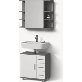 Livinity Antracite Eisak Set per Bagno, 2 Componenti