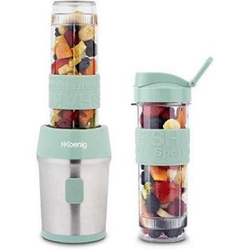 H.Koenig Mini Blender Transportable Verte Compacte