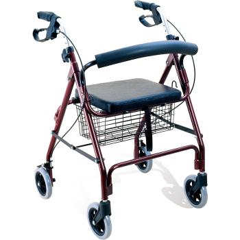 Pharmedis Rollator con Sedile e Cestino per Riabilitazione