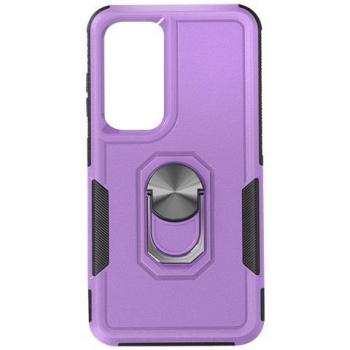Coque Sécurisée AVIZAR Galaxy S24 Violet – Support Métallique et Résistance aux Chocs