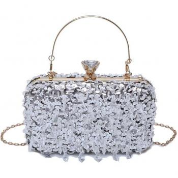 Dames Party Clutch met Kralen en Schouderband