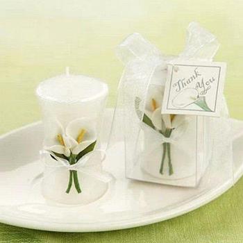 20pcs Decorative Lily Candles for Favors