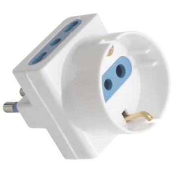 Adattatore 3-Contatti 16A: Bipasso 10A/16A + ITA 10A / Schuko 16A