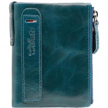 Blue Men's Leather Coin Pocket Purse
