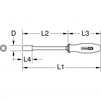 Giravite a esagono esterno 7 mm KS Tools 117.1237