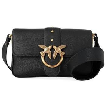 Pinko „Love One“ Mini‑Slouchy Umhängetasche – 25-26 cm, Schwarz