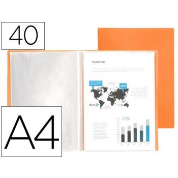 Capa catálogo 40 bolsas A4 laranja fluorescente