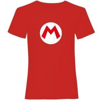 Camiseta para adultos unisex con estampado de Super Mario, talla M y colores rojo y blanco