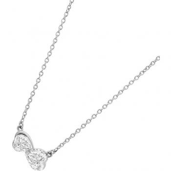 Collar Corazón Time Road WS03283 Plata 45 cm Mujer