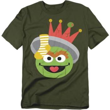 Militant Green Sesame Street Oscar the Grouch Nutcracker Shirt – Size 2XL