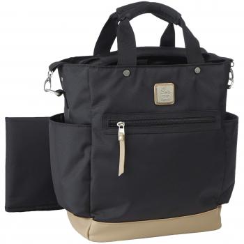 Ergobaby Wickelrucksack Schwarz – inkl. Wickelmatte, wasserdicht