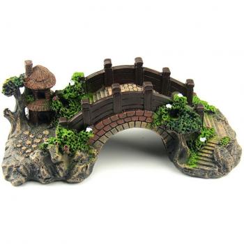 Pet Aquarium Castle Bridge Cave Model