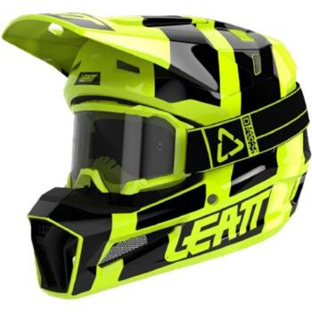 Crosshelm + Brille Leatt Kit Moto 3.5 V24 Citrus M 57-58cm