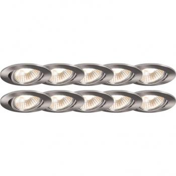 Qazqa Cisco 10‑LED‑Scheinwerfer Einbaustrahler – Modernes Aluminiumschloss, GU10