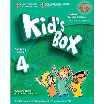 Kid's Box Level 4 Activity Book with CD ROM and My Home Booklet Updated English for Spanish Speakers.