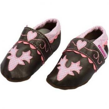 Rosa Krabbelschuhe GEWEIH MADL von P. Eisenherz, Größe 17/18