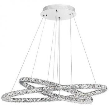 CELINE LAMPADA A SUSPENSIONE 50W LED CROMO 85X42X120CM