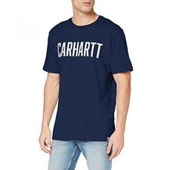 Carhartt Herren Maddock Shirt mit Blockgrafik, Kurzarm, Indigo Heather, M