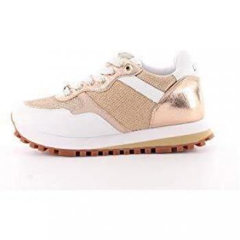 Running Shoe Liu Jo Wonder 1 Luxe Bianco Oro BA1049TX163