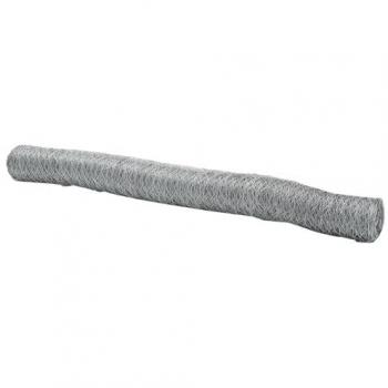 Silver Hexagon Fence 50 m Galvanised Steel – vidaXL