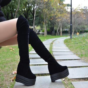 13cm Thick Sole Women's Knee Boots for Nightclub and Winter