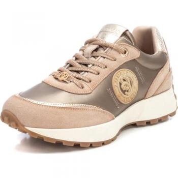 Xti Carmela Casual Leather Sneakers – Female US 6, Beige