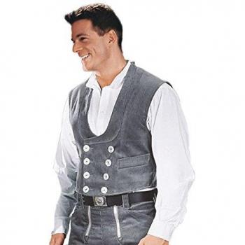 Zunftweste KRÄHE Doppelpilot in Grau, Größe 48 – Classic Young