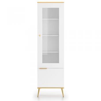 Lomadox Vitrine VLORA-131, modern und schmal, 195cm hoch