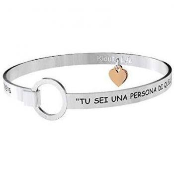 Bracciale Kidult Life Love in acciaio inossidabile con pendente Tu sia una persona di quelle che C. Dickens