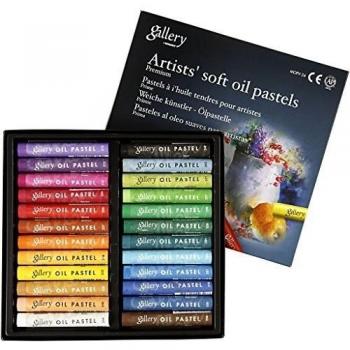 Pastels à l'huile Gallery Premium, palette de 24 couleurs