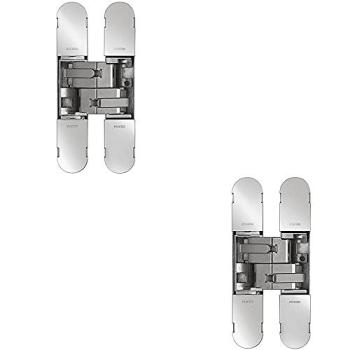 Metallic Nickel Recessed Pivot Hinge – 2×130mm